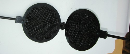 Altes herz waffeleisen - waffeleisen, aus