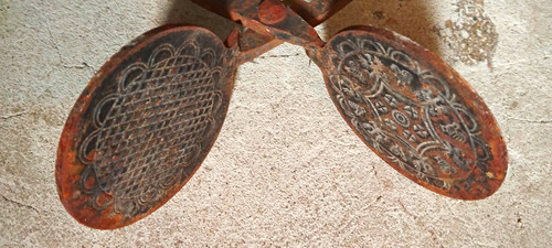 Gusseisen waffeleisen manuell - gusseisen,