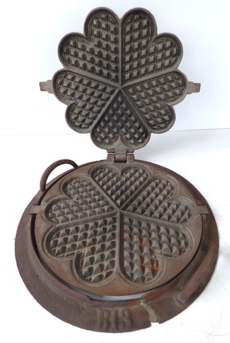 Antik alt waffeleisen mit - antik,