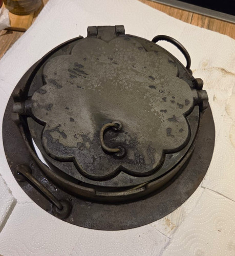 Antikes gusseisen waffeleisen - gusseisen,